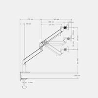Upergo-Support à ressort à gaz réglable en hauteur à usage multiple pour ordinateur et LCD pour la maison, le bureau et l'ordinateur portable.