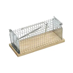 YIHE Metal Wooden Mouse Trap Cage Humane Live Trap Pest Rodent Rat Mice Mouse Control Cage