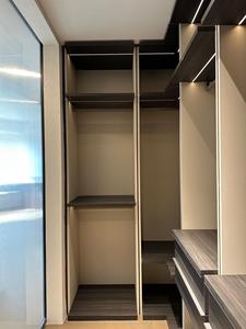 Light Luxury Embedded Wardrobe Dark Wood Grain <strong>Closet</strong> with Drawers Shelf Multi-Zone Storage - Product Image 2