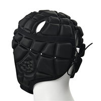 Adulto joven EVA Softshell transpirable certificado Scrum Cap personalizado Rugby casco para 7v7 bandera fútbol