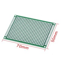 Papan Sirkuit Cetak Universal Diy, Papan Sirkuit Prototipe Sisi Ganda 5X7 PCB 5Cm 7Cm
