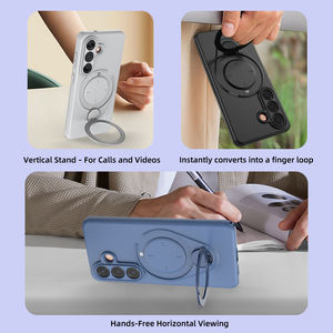 Funda Magnética con Carga Inalámbrica para <span class=keywords><strong>Samsung</strong></span> S26 Plus Ultra, Carcasa Trasera <span class=keywords><strong>de</strong></span> TPU Suave Anti-Golpes con Soporte <span class=keywords><strong>de</strong></span> Anillo <span class=keywords><strong>de</strong></span> Aleación Resistente - Product Image 3