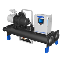 Refroidisseur à vis industriel Hanbell à eau, à carter tubulaire, moteur 120,3 kW, haute efficacité, certifié ISO9001 et CE