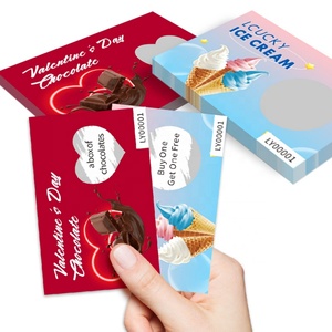 บัตรขูดรางวัลขายส่ง พิมพ์แบบกำหนดเองได้ รางวัลหลากหลาย ขูดแล้วได้รางวัล - Product Image 1