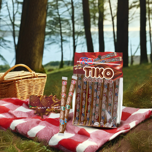 Tube de chocolat Rico Tiko 25g x 12 pièces, chocolat composé prêt à consommer, bonbons solides noirs et bruns, stockage à l'endroit frais et sec - Product Image 5