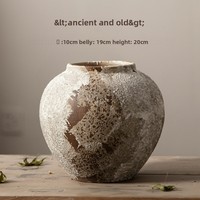 Vase de table en céramique hydroponique de Style chinois rétro tacheté nouveau meuble TV d'entrée de Style Wabi-Sabi pour vase d'arrangement de fleurs