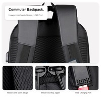 Sac à dos pour ordinateur portable, idéal pour les voyages d'affaires, au design épuré et élégant, imperméable, avec poche frontale, léger, polyvalent, robuste et de qualité supérieure