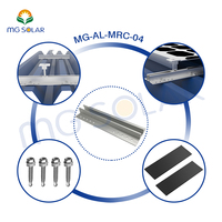 Profil Aluminium Panel Surya Mini Rail AL6005-T5 Sistem Pemasangan Atap Logam Trapesium Tanpa Rel
