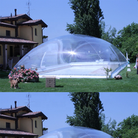 Dôme de piscine gonflable transparent en PVC avec design ballon et arche