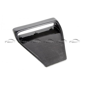 Couvre-prise d'air du capot avant en fibre de carbone 2008-2009, noir carbone, finition époxy haute brillance pour Mitsubishi Lancer EVO X 10ème génération - Product Image 3