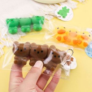 Figuras de Animales Pequeños de TPR, Diseño Creativo de Rana, Patito Amarillo, Osito y Conejito, Venta al Por Mayor - Product Image 3