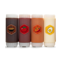 Distributeur de condiments pour restaurant, qualité alimentaire, ketchup, vinaigrette, sauce, bouteilles en plastique PE à presser, FIFO, 16oz, 20oz, 24oz