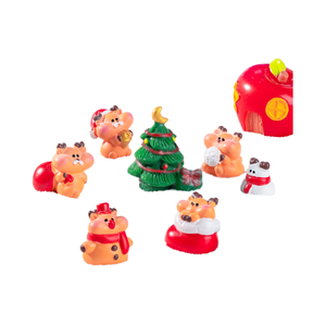 3d statua in miniatura in resina renna regalo calza pupazzi di neve pupazzi di neve albero decorazione XMA casa di mele natale all'aperto figura giocattolo per bambini - Product Image 1