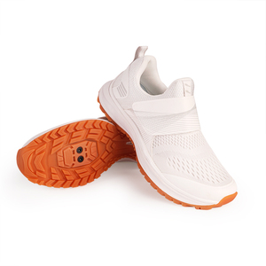 Zapatillas de Ciclismo Transpirables de Moda Clásica con Suela Naranja para Todas las Estaciones - Product Image 1