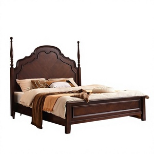 Modern light luxury Durable Solid Oak Full Size <b>Platform</b> <b>Bed</b> in Vintage Style Eco-Friendly for Bedrooms Apartments & Hotels - Product Image 1
