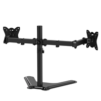 Support de bureau entièrement réglable noir pour double moniteur LCD avec base à œillet – Vente en gros