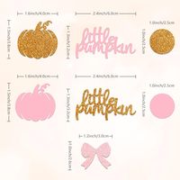 Confettis Petites Citrouilles, Décoration de Table Scintillante Thème Automne avec Nœuds pour Récolte d'Automne, Thanksgiving, Baby Shower et Fêtes d'Anniversaire