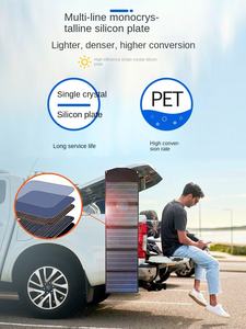 Mobile <b>Phone</b> Outdoor Portable Double-glass Photovoltaic Power Board Folding USB <b>Charger</b> 5v9v12V Monocrystalline <b>Solar</b> Panel - Product Image 4