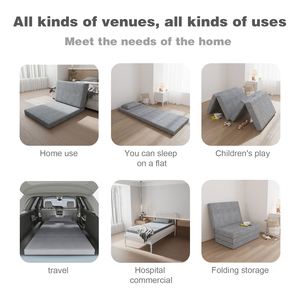 <span class=keywords><strong>Matelas</strong></span> rétractable gonflable en mousse haute densité à triple pli avec fermeture éclair et housse lavable pour <span class=keywords><strong>matelas</strong></span> de camping en plein air - Product Image 6