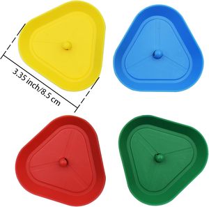 Set mit 4 dreieckigen Kunststoff-Freisprech-Poker-Karten halter für den Spiel gebrauch Handkarten-Tablett für Kinder, Senioren - Product Image 5