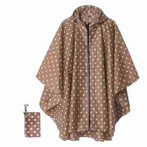 Impermeable Reutilizable con Diseño de <span class=keywords><strong>Lunares</strong></span>, Poncho de Lluvia Portátil, Resistente al Viento, para Viajes al Aire Libre para Adultos - Product Image 4