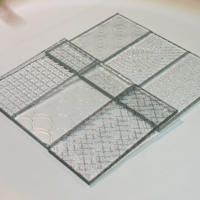 Verre gaufré à chaud de style minimaliste pour cloisons de salle de bain, décoration de hall d'entrée, cheminées et salons