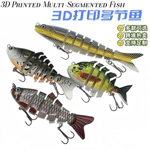 3D-Gedruckter Mehrteiliger Schwimmköder 13cm Realistischer Angelköder für Barsch und Schlangenkopf - Product Image 5