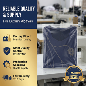 ชุดเดรสยาวแบบอิสลามสำหรับผู้หญิง แขนยาว ผ้าทอ เหมาะสำหรับโอกาสต่างๆ ขายส่งแบบฮอตฟิกซ์เบลท์ - Product Image 6