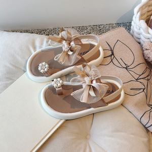 2025 été nouvelle mode filles sandales princesse anneau d'orteil respirant plat chaussures décontractées pour bébés tout-petits dos ouvert caoutchouc - Product Image 4