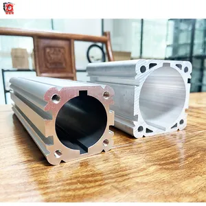 DNC 6063 Aluminum Square Tube Honing Hard Oxidation CNC Processed Customizable Electric Cylinder Barrel