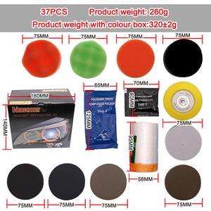 Kit <span class=keywords><strong>de</strong></span> Pulido <span class=keywords><strong>de</strong></span> Faros <span class=keywords><strong>de</strong></span> Coche <span class=keywords><strong>de</strong></span> 37 Piezas con Pasta <span class=keywords><strong>de</strong></span> Pulido, Papel <span class=keywords><strong>de</strong></span> <span class=keywords><strong>Lija</strong></span> Mixto y Juego <span class=keywords><strong>de</strong></span> Restauración <span class=keywords><strong>de</strong></span> Faros <span class=keywords><strong>para</strong></span> Limpieza <span class=keywords><strong>de</strong></span> Automóviles - Product Image 2