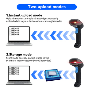 JR-659W siêu thị kiểm tra máy quét cầm tay không dây cho Bluetooth 1D 2D Đầu đọc mã vạch với USB & giao diện Com giá súng - Product Image 5