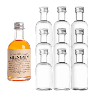 100ml Round Mini Liquor Samples Clear Glass Liquor Bottle with Custom Labeling for Vodka <strong>Gin</strong> &amp; <strong>Ginger</strong> Juice Brands - Product Image 4