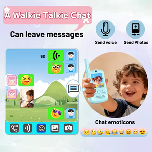 Talkie-walkie vidéo pour enfants, lot de 2, interphone vidéo HD rechargeable, changeur de voix dessin animé, appel en un clic, talkie-walkie pour enfants - Product Image 3