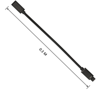 0.3M USB Type C Femelle à Mâle Full-Plastic Plug Test Cable Support 10GBbps Rate