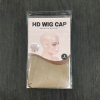 Lot de 2 bonnets de perruque HD de haute qualité, invisibles, ultra-fins, en maille élastique, transparents, effet bas de contention