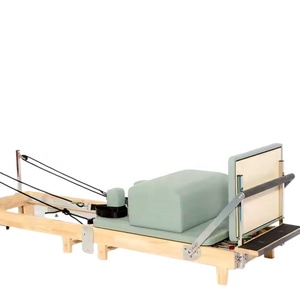 Meşe ahşap taşınabilir Pilates çekirdek yatak genişletilebilir bacaklar katlanır spor ekipmanları ev Pilates repilates makinesi için Pilates stüdyo kullanımı - Product Image 6