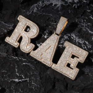 2023 New Trending Iced Out personalizza nome ciondolo gioielli Hip Hop collana con ciondolo con lettere personalizzate per la creazione di gioielli - Product Image 6