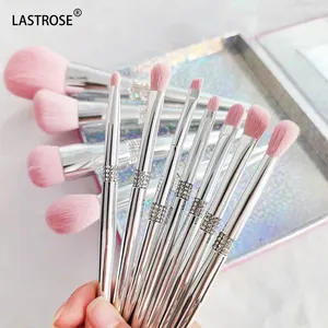 10 pcs purple make up brushes wholesale private label hair brush print your logo with makeup brush set