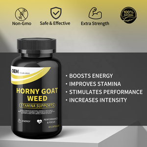 Cápsulas de Hierbas Naturales para Hombre, Extracto de Epimedium, Energía Masculina, Cápsulas de Hierba de Cabra en Celo, Venta al Por Mayor de Fábrica, OEM - Product Image 2