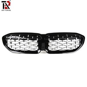 Grille de pare-chocs avant de voiture en <span class=keywords><strong>diamant</strong></span> pour <span class=keywords><strong>BMW</strong></span> G20 G28 Matériau ABS État neuf - Product Image 1