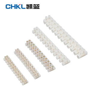 Bloc de bornes de terre Chkl X3-3012, 12 positions, connexion par vis, nylon ignifuge, contact en cuivre 11-20 AWG - Product Image 1