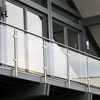 EKOO Garde-corps en verre sans cadre en acier inoxydable de haute qualité pour terrasse/balcon, idéal pour escalier/villa/hôtel
