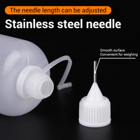 Bouteille compte-gouttes en plastique PE de 100 ml à embout aiguille multi-usages personnalisée OEM pour nettoyant pour chaussures