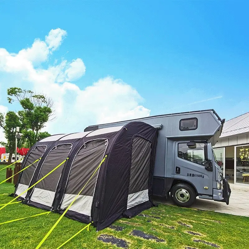 Outdoor 5 8 People Camping Caravan Rv Shade Tent Waterproof Windproof Inflatable Rv Awning Outdoor Tents
