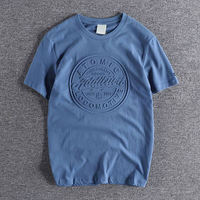 Fabricant OEM de haute qualité T-shirt en coton lourd Pima avec logo personnalisé T-shirts grande taille imprimés en relief en 3D T-shirts pour hommes