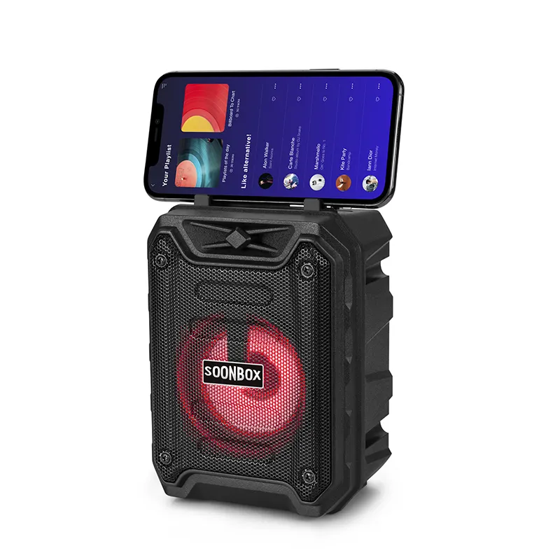 Guangzhou Mini 3 Inch Active Portable Trolley Bluetooth Music Lcd Light Party Dj Wireless Trolley Speaker For Karaoke