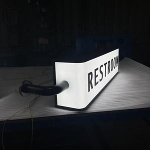 Logo personalizzato scatola luminosa camera d'albergo segni di wc direzionali segnaletica 3d led segno luminoso bagno insegne - Product Image 3