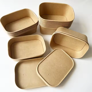 Offre Spéciale – Boîte à lunch rectangulaire en papier kraft écologique jetable avec poignée, personnalisable, biodégradable, pour plats à emporter <span class=keywords><strong>KING</strong></span> - Product Image 6