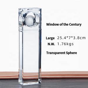 K9 Material vidrio Premio venta al por mayor logotipo personalizado esfera transparente cristal trofeo para recuerdo - Product Image 4